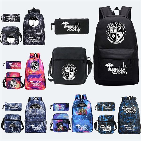 

the umbrella academy usb backpack women men teenager school bag travel rucksack large mochila escolar