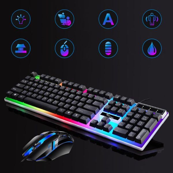 

universal g21b usb wired 104 keys keyboard mouse set rainbow-color backlight for gaming lapcomputer pc combos