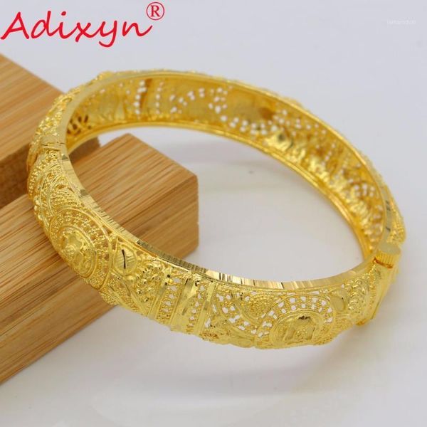 

adixyn ethiopian bangles for women gold color dubai bangles&bracelet african/ethiopian/arab/kenya/middle east party gifts n070141, Black