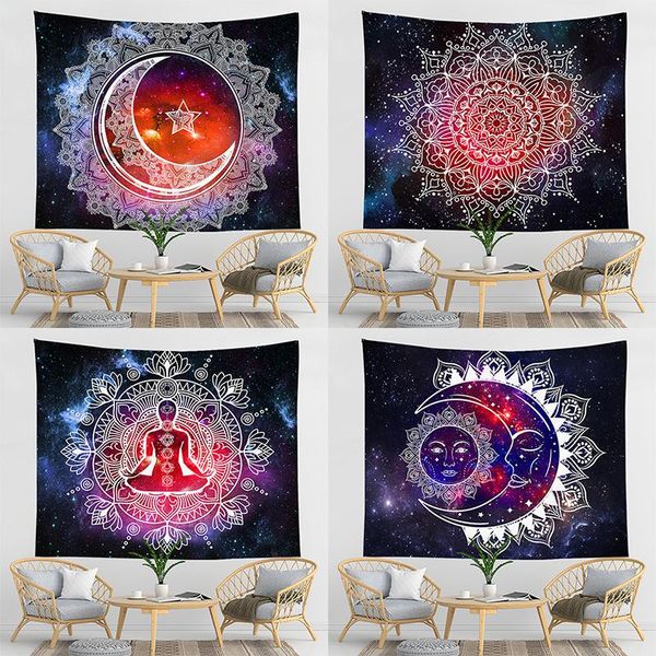 

tapestries mandala tapestry wall hanging colorful universe nebula background boho decor decoration for bedroom