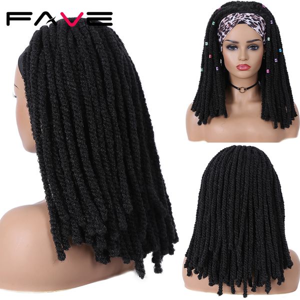 Faux Locs Crochet Twist Braids Hair Dreadlock Wigs sintéticos para mulheres negras e homens Afro -americanos factários direto
