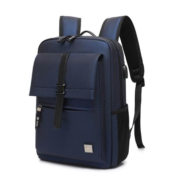 

backpack men poso with usb charging port business waterproof lap14/15.6 inch black/blue/golden ps-635