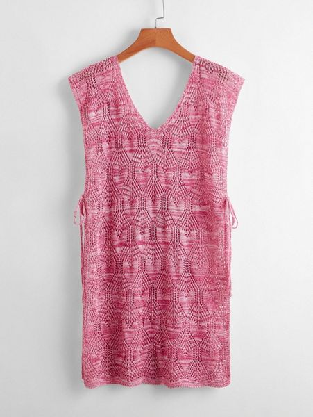 

tie side knit cover up b8z6#, White;black