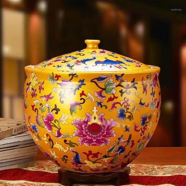

storage bottles & jars jingdezhen pottery 2.5kg rice pot pig rape seed tea oil tank bucket pickle 5kg jar