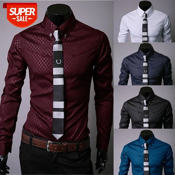 

british slim bright cotton youth long-sleeved shirt casual solid color men's spring and summer clothes #dy71, White;black