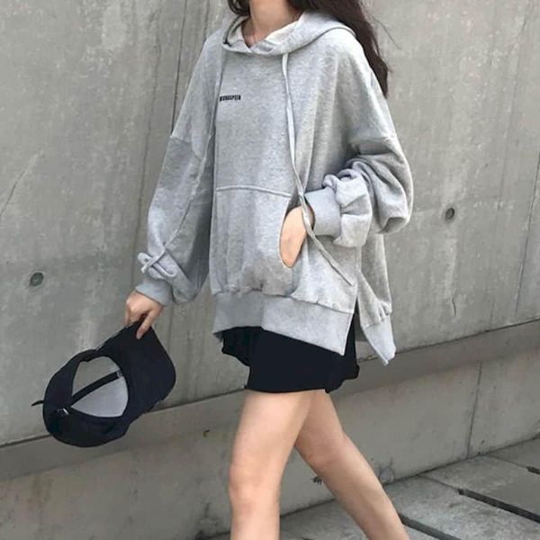 

women's hoodies & sweatshirts oversized hoodie women 2021 autumn long-sleeved clothes students korean style trendy loose hooded spring, Black