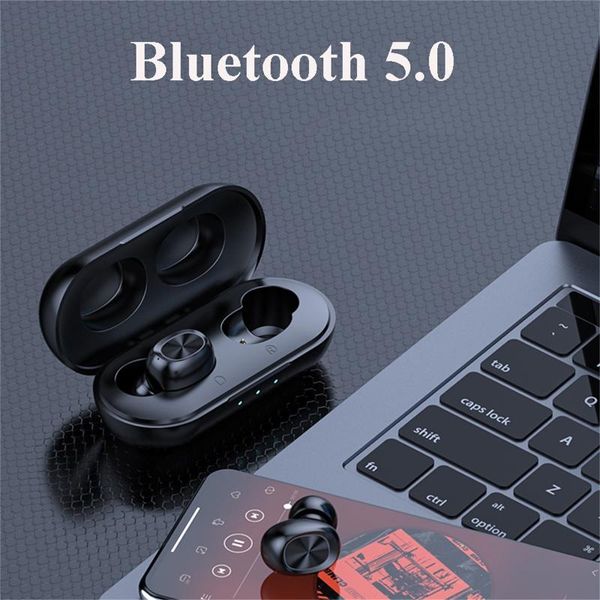 

bluetooth headset tws wireless earbuds in-ear waterproof mini earphones touch control 9d stereo headphones