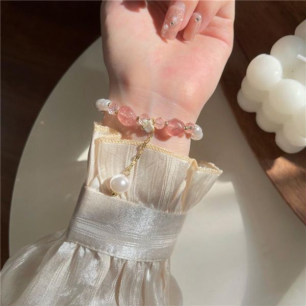 

beaded, strands luxury sweet strawberry cyrstal bangle bracelet designer charms for bracelets in bulk, Black