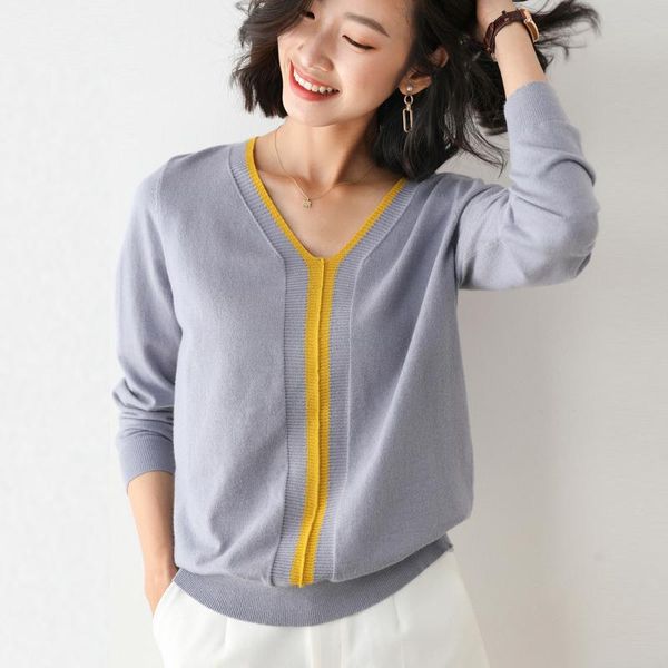 

women's sweaters woman winter 100% cashmere sweater and autumn knitted pullovers warm female thickening v-neck patchwork, White;black