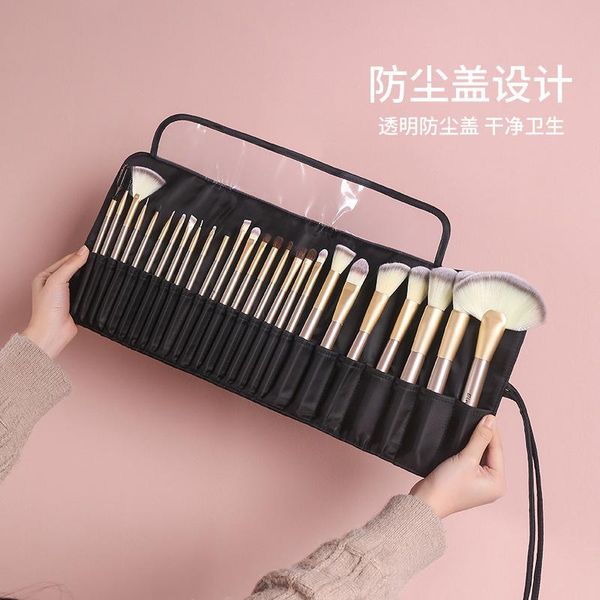 

storage boxes & bins large capacity makeup bag women's cosmetic brush travel organizer brushes fold tools waterproof bags beauty