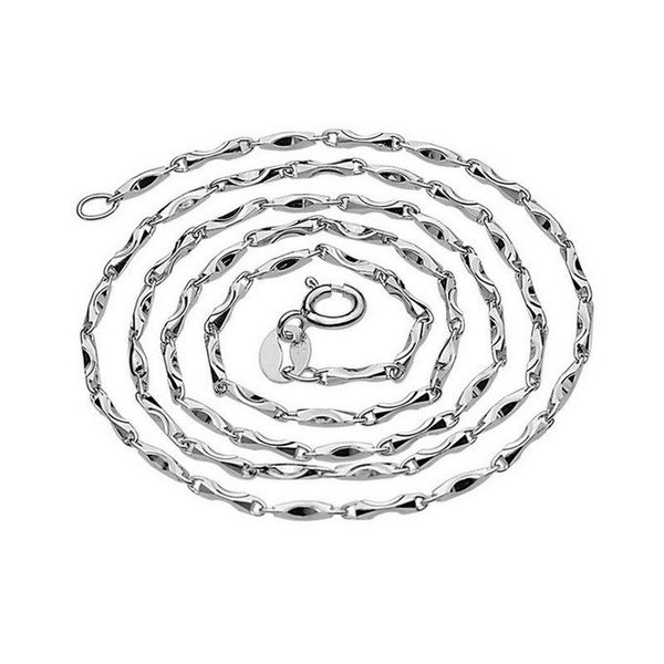 

river women necklace silver color 18 inches men vintage chain necklaces diy fashion jewelry making friend gifts chains