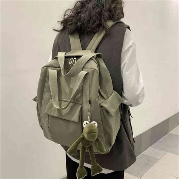 

casual ins style school bags male high students college campus backpack retro fashion female real swild backpacks