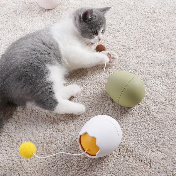 

cat toys eggshell smart interactive pet companion est egg shaped design electronic