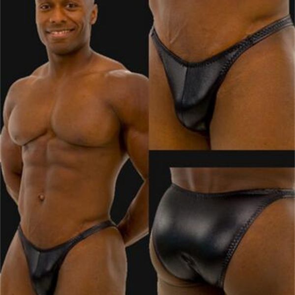 Intimo da uomo Bodybuilding Contest Pantaloni Pelle sexy Theprivate Ordering Gym Slip 210707