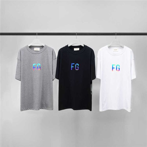 

men's t-shirts 1:1 fg latter reflective fog t-shirt mens women casual essentials t shirts tees 1fyp, White;black
