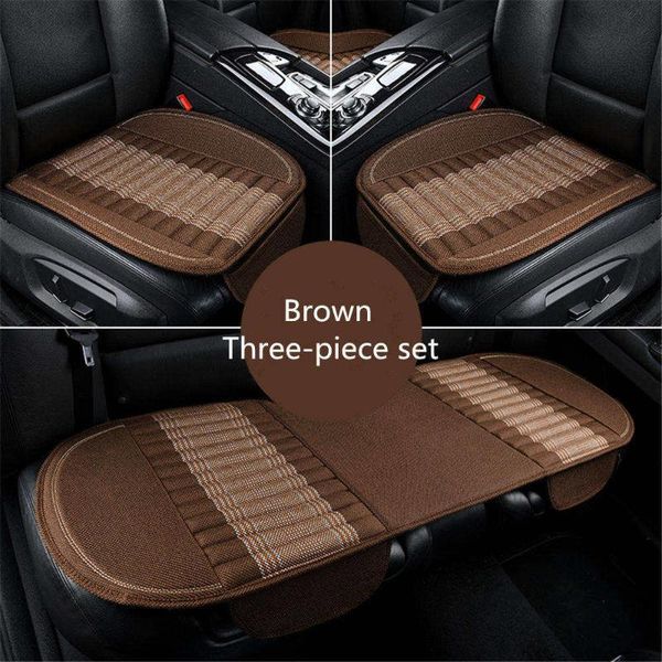 

3pcs/set universal comfortable bamboo charcoal flax car seat cushion for suv cayman car-styling covers