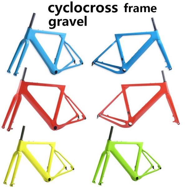 

bike frames 2021 cyclocross frame aero road or gravel s/m/l size disc carbon frameset qr thru axle
