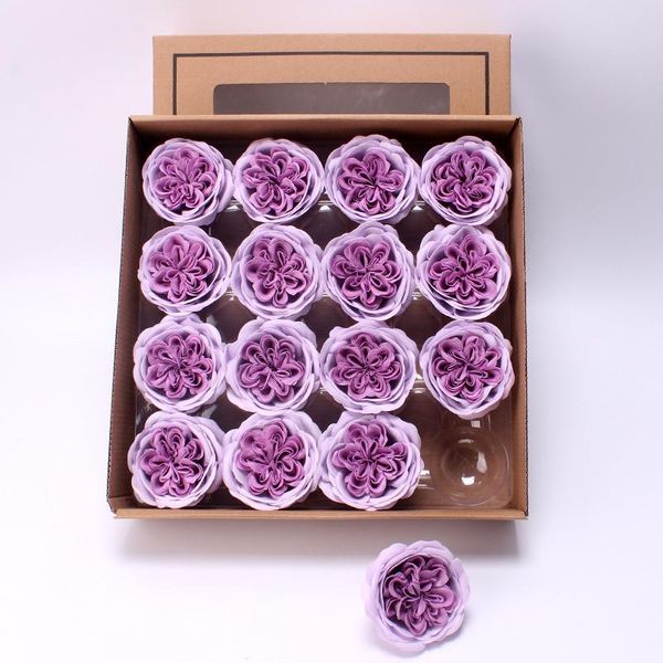 

rose soap flower scented essential wedding festival gift 16pcs/set for bath