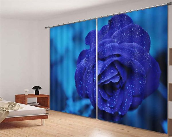 

curtain & drapes 2021 customize 3d po curtains color flower blackout living room bedroom high quality