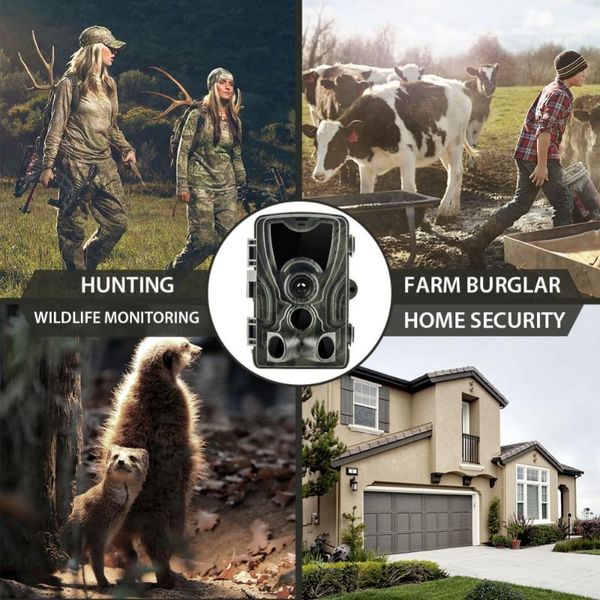 

hc-801a trail cameras 0.3s trigger time night version po trap 16mp 1080p ip65 wildlife hunting camera surveillance cams