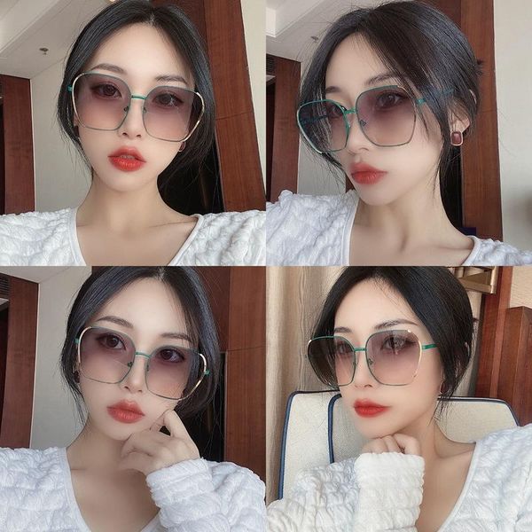 

outdoor eyewear fashion retro sunglasses gradient color thinning riding mountaineering ski uv protection