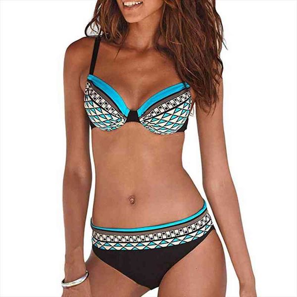 

push up bikini set swimwear women retro swimsuit solid plus size tankini vintage bikini female biquini bathing suit 2xl, White;black