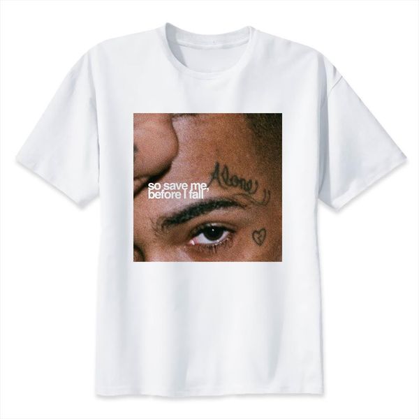 

hip hop xxxtentacion graphic quality mens t shirts 100% cotton s xl rapper so save me before i fall, White;black
