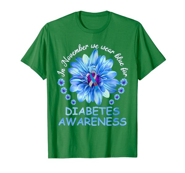 

Daisy Flower November Wear Blue For Diabetes Awareness T-Shirt, Mainly pictures