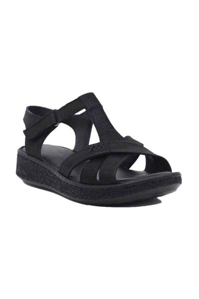 

sandals white genuine leather women 's comfort, Black