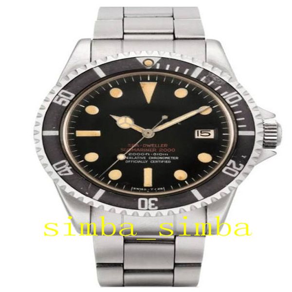 

bp factory antique version 1972 version 1665 double red 40mm black dial ceramic quality 2813 movement automatic mens watches wristwatch 11, Slivery;brown