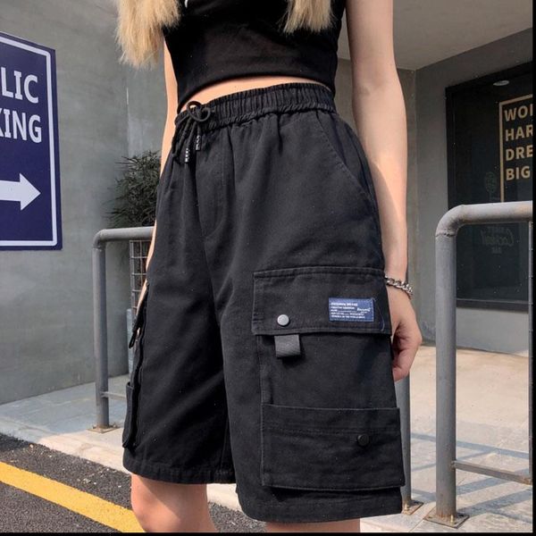 

womens short shorts women pantalones donna biker streetwaer booty vetement femme dark hiphop dropping clothing spodenki damskie, White;black