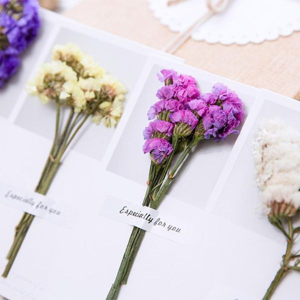 

creative thank you cards dry flower greeting blessing paper festival gifts party supplies (assorted color)