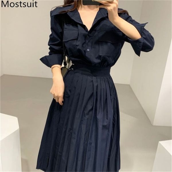 

korean solid fashion shirt dress women long sleeve v-neck sashes patchwork splitting dresses spring casual vestidos 210513, Black;gray
