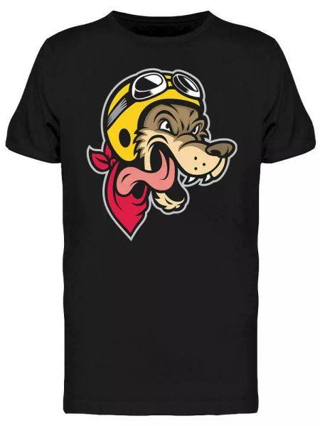 

Biker Wolf Head Tee Men's -Image by Shutterstock, White;black