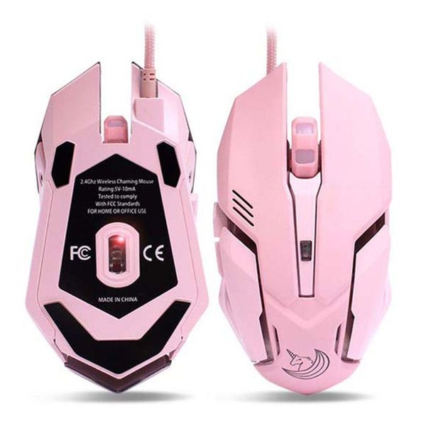

silent wired usb mouse mice 3000dpi colorful light mute gaming for computer lappc
