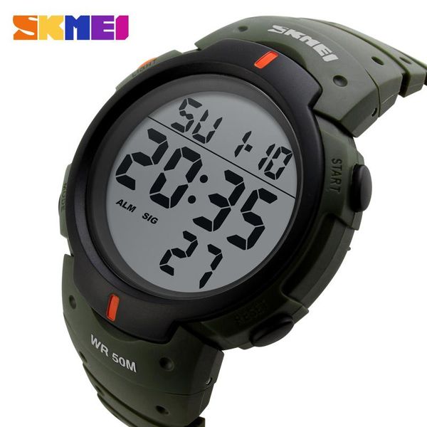 Orologi da polso SKMEI TOP Orologio da uomo Moda quadrante grande Orologi sportivi 50M Sveglia impermeabile Orologio da polso da uomo digitale Relogio Masculino