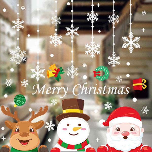 

christmas decoration electrostatic sticker party snowflake window sticker
