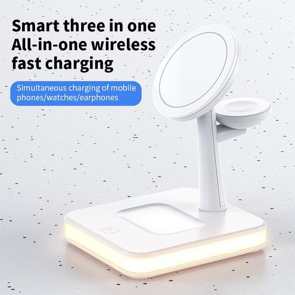 

cell phone mounts & holders three-in-one wireless charger adjustable for 11 xs max x xr 8 plus magnetic fast charging pad pro