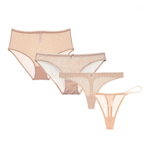 

women's panties full transparent panty women seamless briefs ladies solid thin high rise panties+mid panties+thong+v strings 4pcs/lot, Black;pink