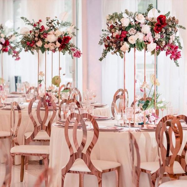 

party decoration 4pcs/lot wedding arch road lead decor artificial flower wrought metal iron square block birthday event flowe