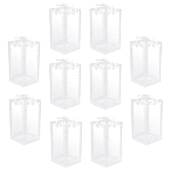 

gift wrap 10pcs wedding cookie boxes bow knot candy containers