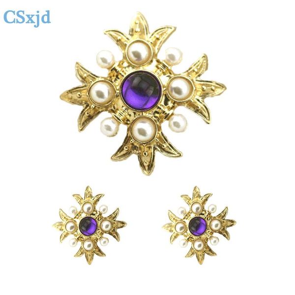

earrings & necklace csxjd vintage resin gem necklace,earrings,brooch women jewelry, Silver