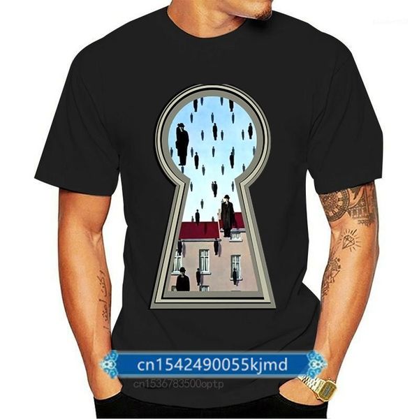 

men's t-shirts fashion cool men t shirt women funny tshirt magritte from the lock customized printed t-shirt, White;black