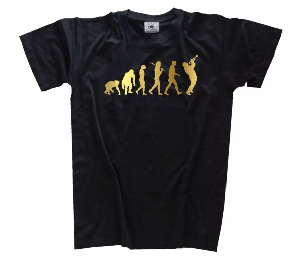

gold edition trumpet trumpeter woodwind evolution t-shirt s-xxxl, White;black