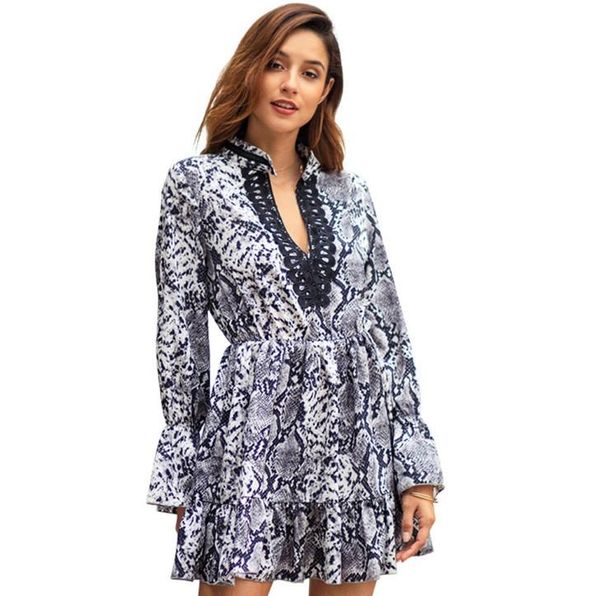 

casual dresses style women's 2021 leopard-print dress 1pcs/lot, Black;gray