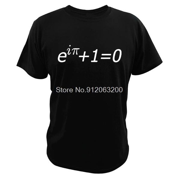 

men's t-shirts euler's identity equation herren druck t shirt math tshirt cotton geek science harajuku streetwear, White;black