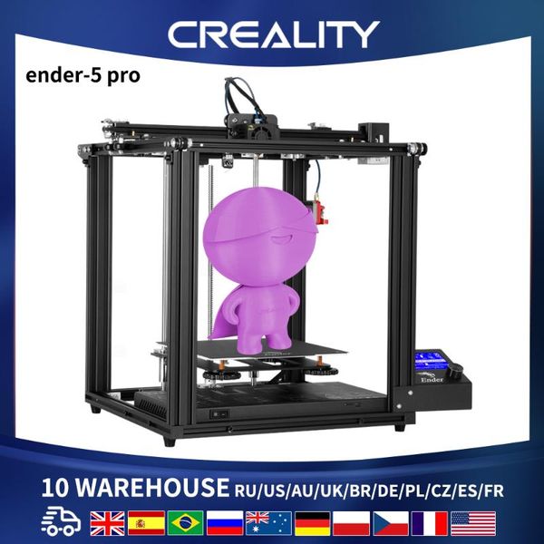 

ender-5 pro printer enclosed structure magnetic build plate power off resume printing printers