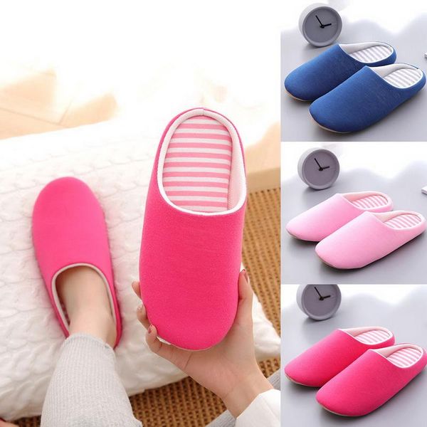 

slippers for women shoes indoor house plush soft cute cotton non-slip floor home slides bedroom, Black