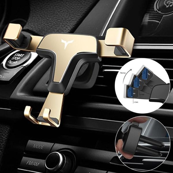 

cell phone mounts & holders gravity car bracket universal air outlet metal mobile navigation perfect for 4-6 inches