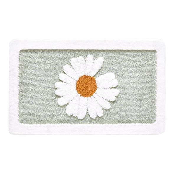 

bath mats microfiber non slip water absorbent carpet cute soft washable living room cartoon daisy home decor floor mat door quick dry